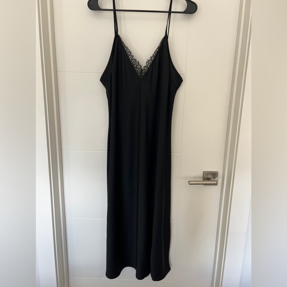 a new day Dresses & Skirts - A New Day Black Satin Slip Dress
